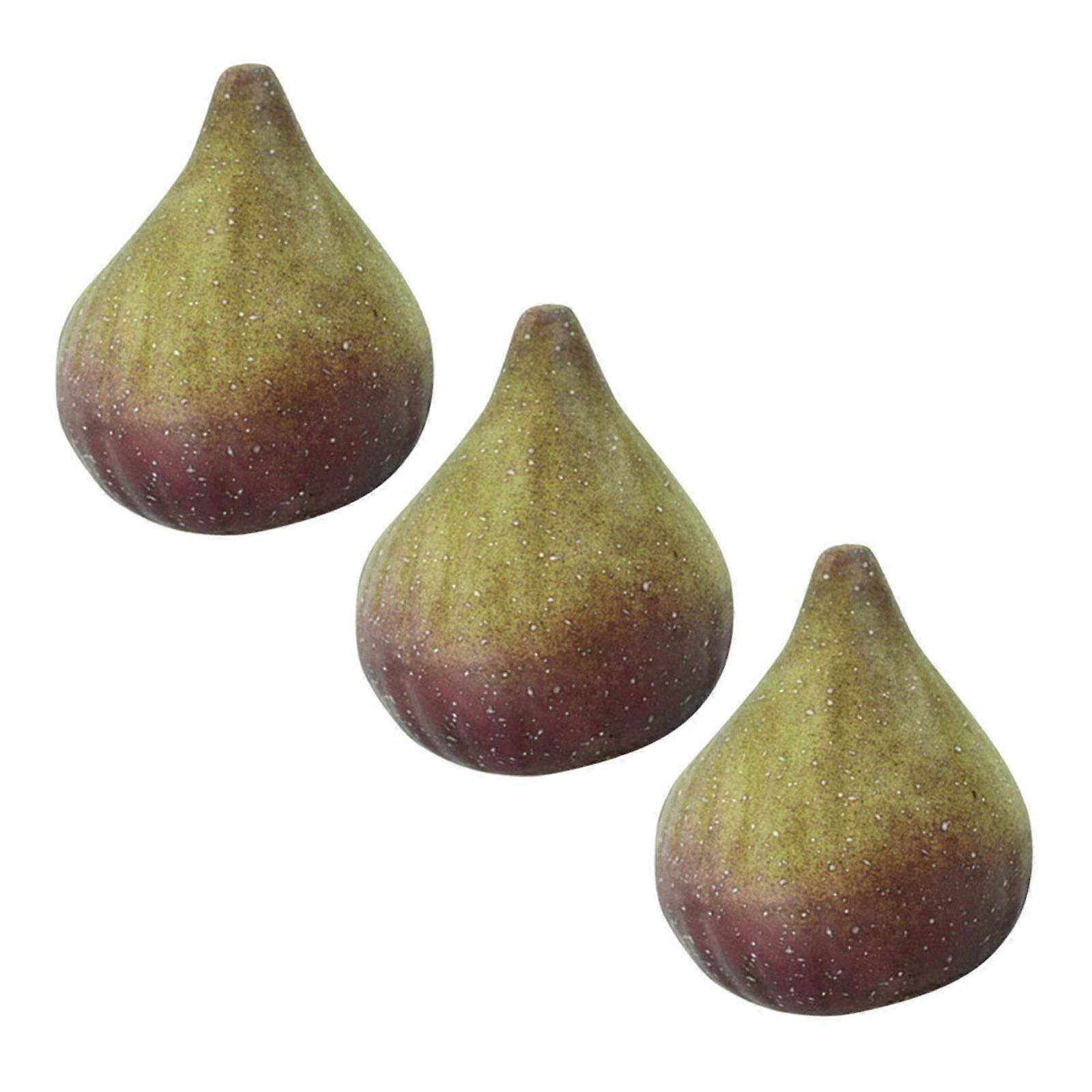 Artificial Fig Fruit Model for Decoration 3Pcs Foam Simulation Props