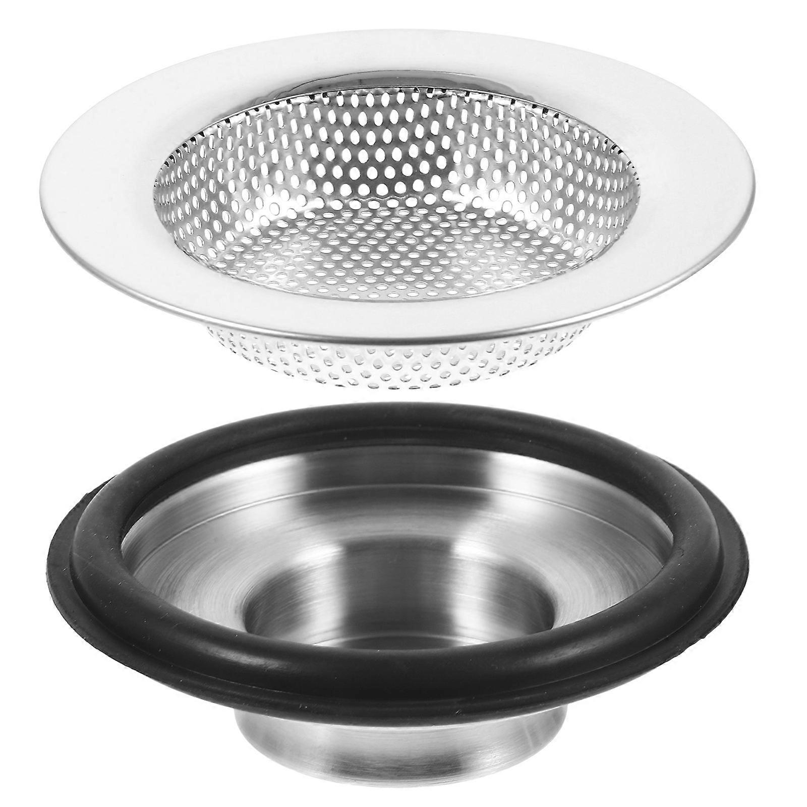Kitchen Sink Garbage Disposal Stopper for Splash Guard 1Set Silver