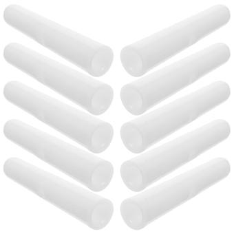 White Plastic Umbrella Tail Beads for Umbrella Repair 50Pcs Replacement Tips