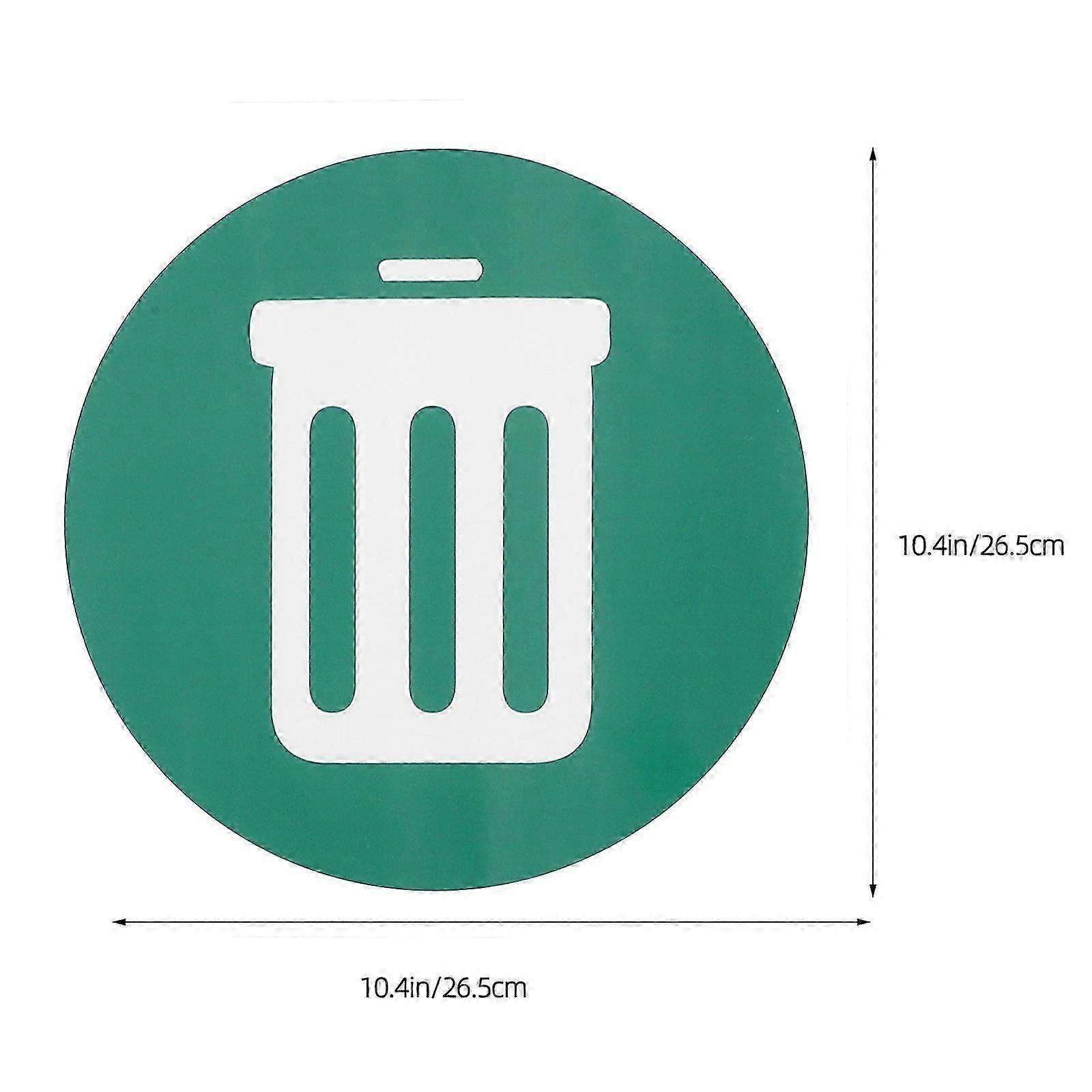 Waste Sorting Stickers for Trash Sheets Self-Adhesive Green PVC Material