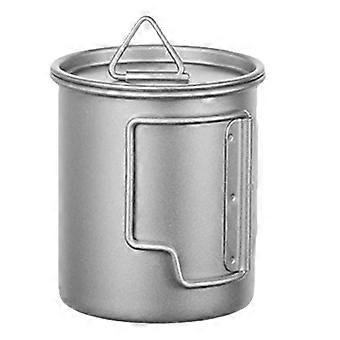 Titanium Pot Ourdoor Solo Camping Mug Hanging Cup Spork Kits for Camping Hiking Travel 200ML JH2
