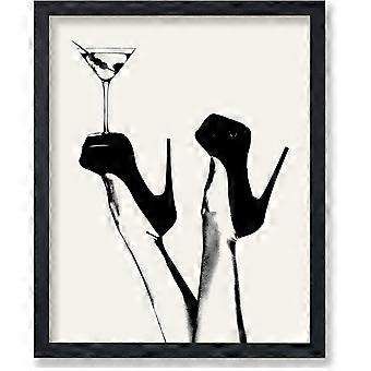 Martini Print Alcohol & Shoe Wooden Jigsaw Puzzles