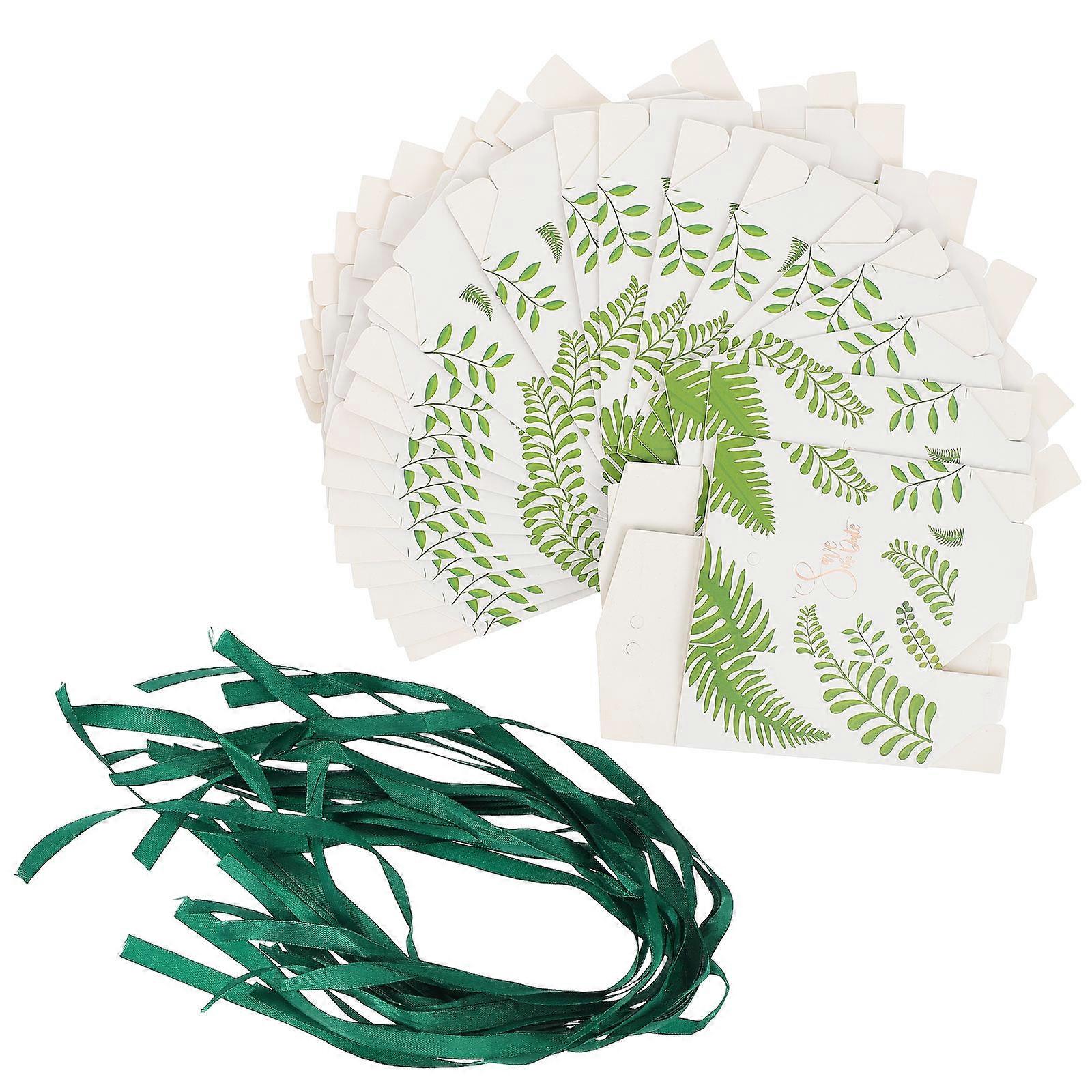 Green Wedding Candy Boxes Paper Boxes for Storage Use 20Pcs Pack