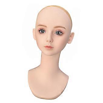 Wig Holder Female Mannequin Head Practical Women Hair Model Head Wig Display Stand Portable Wig Stand for Display Wigs Multicolor