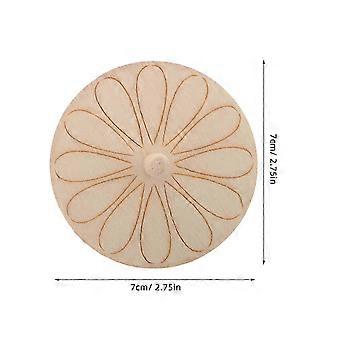 Piões de madeira para pintura DIY, 6 peças, sem acabamento, para crianças.