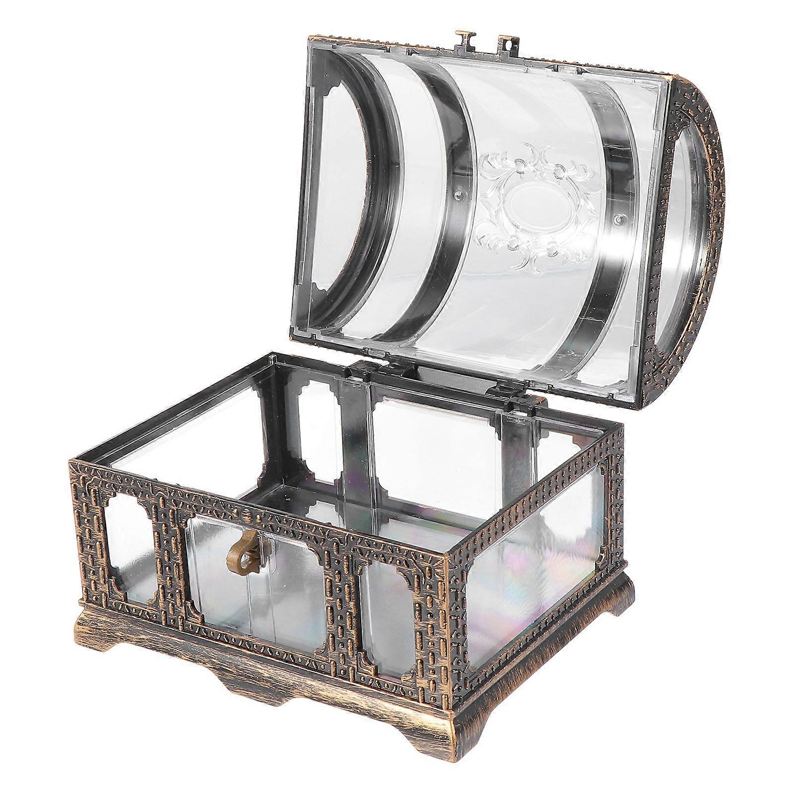 Plastic Chest for Storage Use 1Pcs Practical Pirate Box Coffee