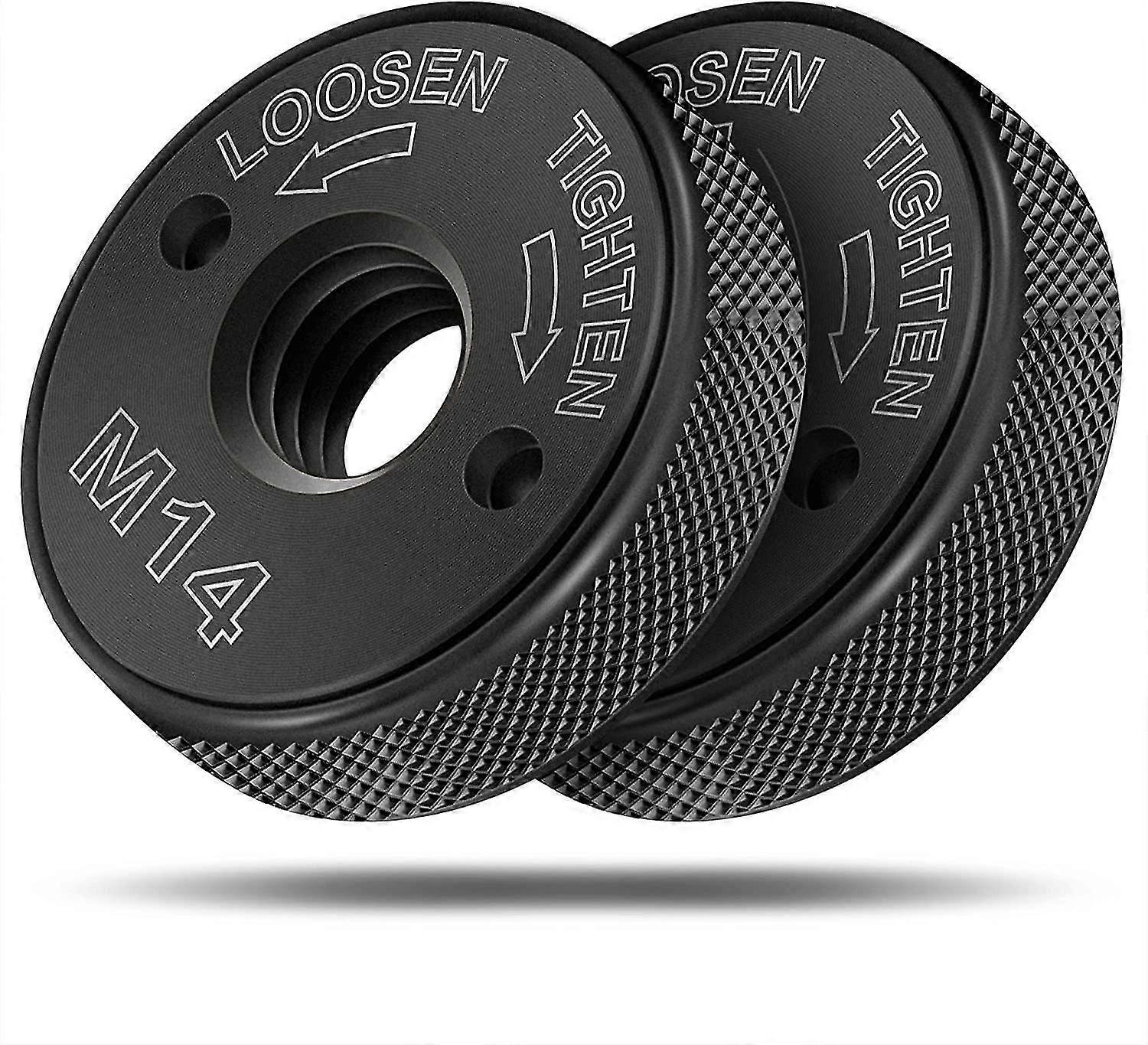 M14 quick release nut (2x clamping nut), black