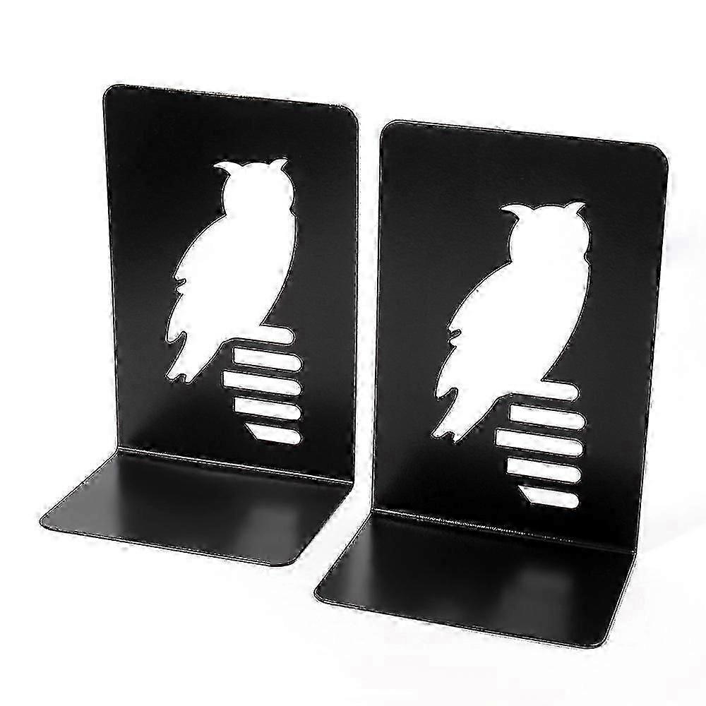 Buchstützen-Set, 2er-Packung, Eule (schwarz), l