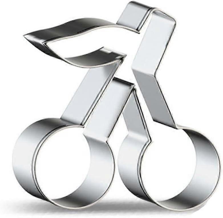 Cherry with Leaf Shape Cookie Cutter Silver
