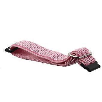 Nylon Wave Pattern Watch Strap Adjustable Elastic Wristwatch Strap 1Pcs Pink
