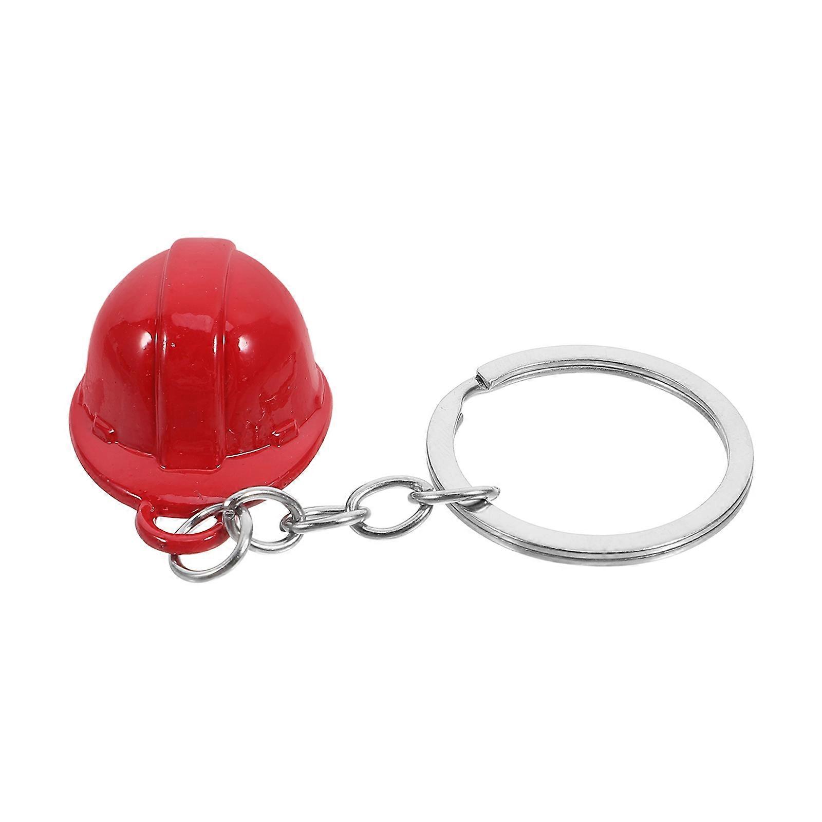 Construction Hat Keychain Creative Mini Keychains for Decoration 4Pcs