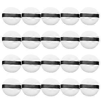White Makeup Puff Crystal Fluff for Makeup 20Pcs Small Powder Pads