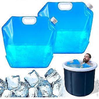Paquet de 2 sacs de bain de glace,sac d’eau de congélateur de baignoire de grande capacité,accessoires de plongée froide,bains de glace à la maison, applicable pour les athlètes, baril de glace portable