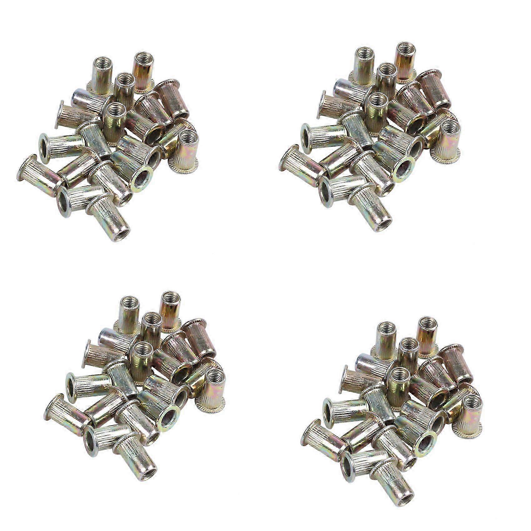 80Pcs Flat Head Metric Steel M5 Blind Insert Rivet Nut