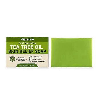 Viareline Sapone per la pelle all'olio di melaleuca, detergente delicato, bagno rinfrescante, confortevole, idratante e nutriente per la cura della pelle