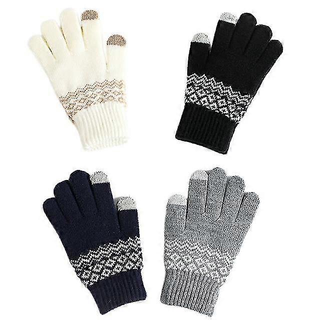 Winter Warme Strickhandschuhe Dicke Touchscreen-Fäustlinge