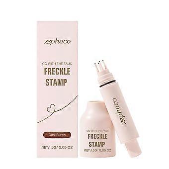 Le stylo à taches de rousseur pour le visage Zephoco est doté d'un capuchon brun foncé pratique et offre une application douce et un séchage rapide. Son rendu maquillage est polyvalent.