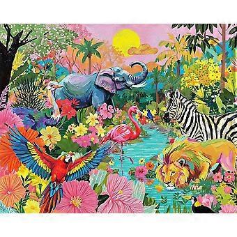 Tropisches Dschungel-Puzzle für Erwachsene, üppiges exotisches Natur-Puzzle DDA583