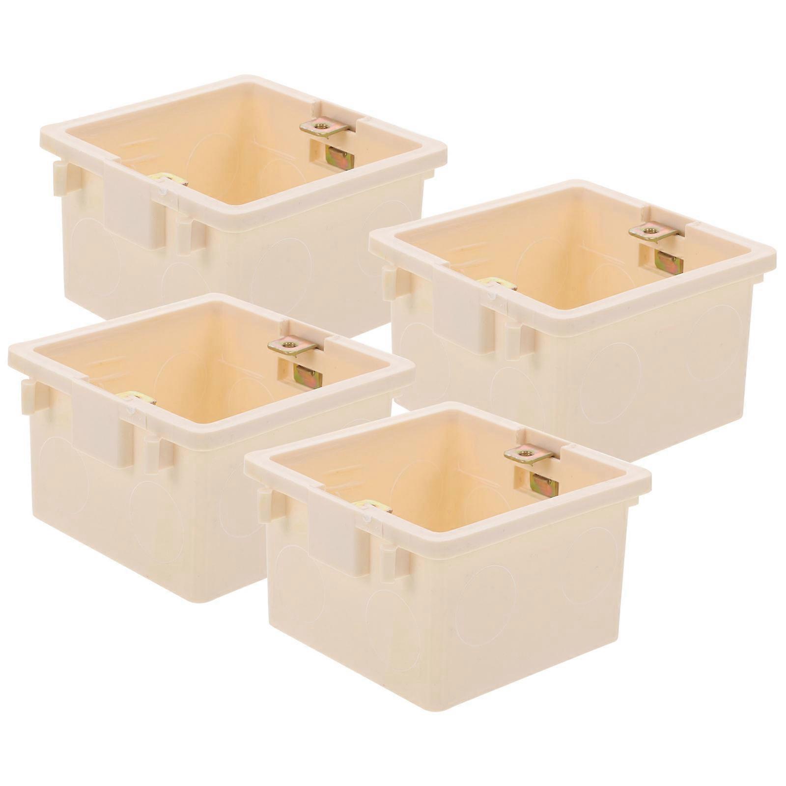 86 Type Socket Junction Boxes for Cable Management 4Pcs Plastic Boxes