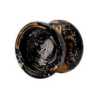 Ioiô profissional de metal não responsivo, ioiô de liga metálica, brinquedo de bola de ioiô com luva e 5