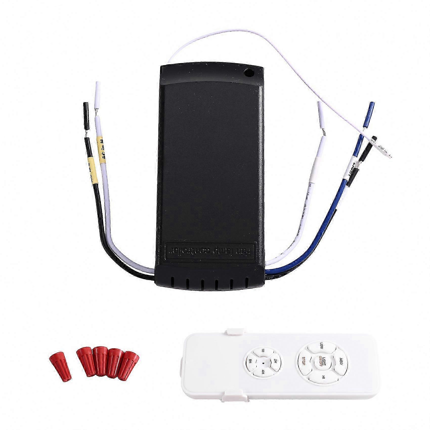 Universal Ceiling Fan Remote Control Kit with Mute Function, 3-Speed Adjustment, Timing Switch, Transmitter & Receiver