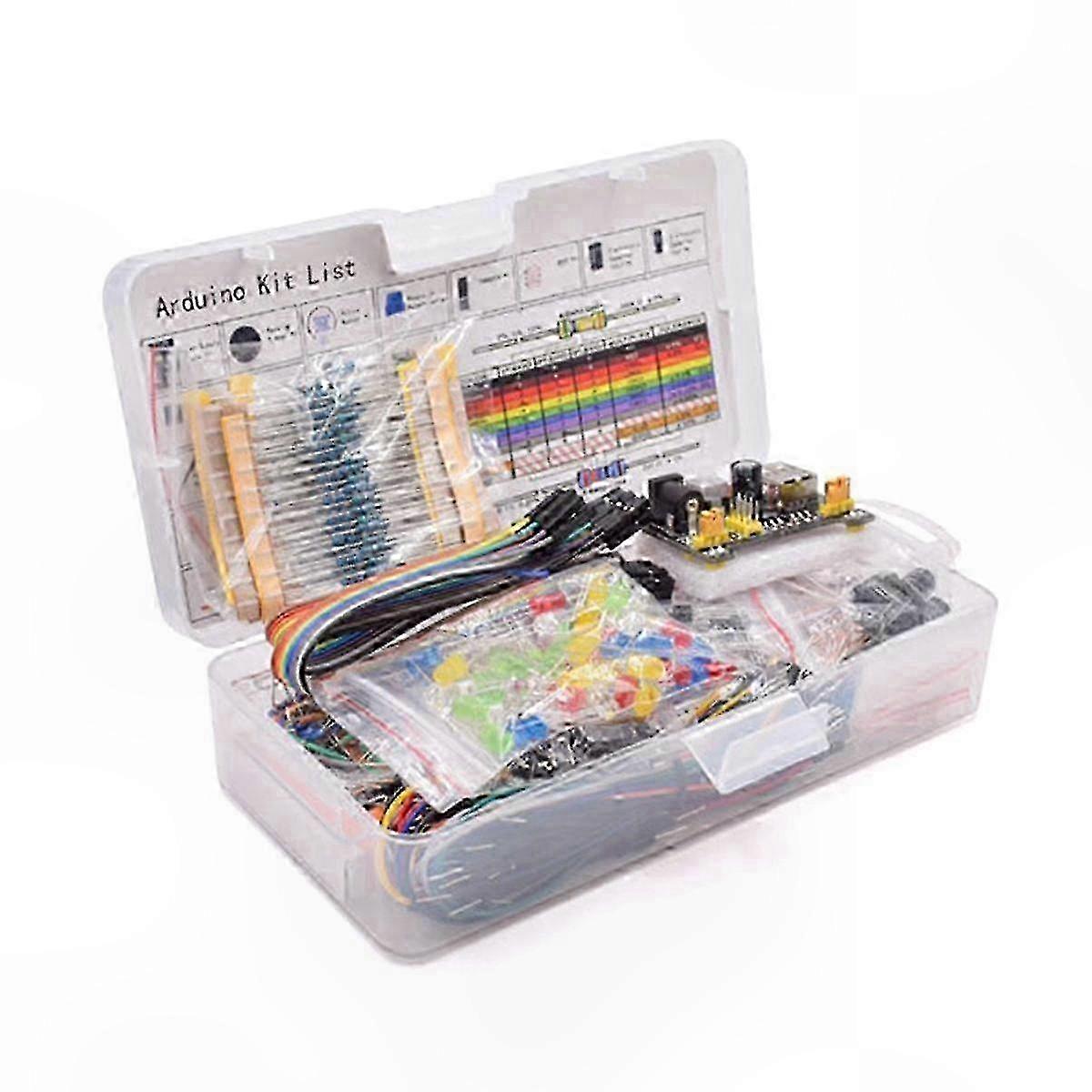 Breadboard Kit with 830 Tie Points, Resistors, and Cables for Electronics Projects