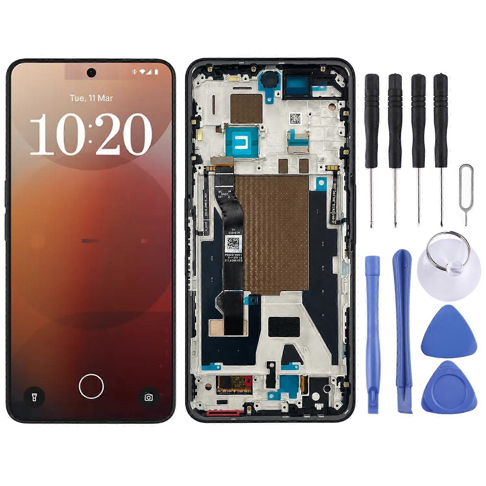 For Nothing Phone 3a Pro A059P COMPATIBLE LCD Screen Digitizer Full Assembly with Frame