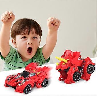 Brinquedos para Bebês e Crianças Pequenas - Promoção - 2 Peças de Dinossauros Transformáveis ​​- Carrinho de Dinossauro Transformável com Mecanismo de Fricção - Ideal para Aniversários e Feriados - Presente Perfeito para Crianças