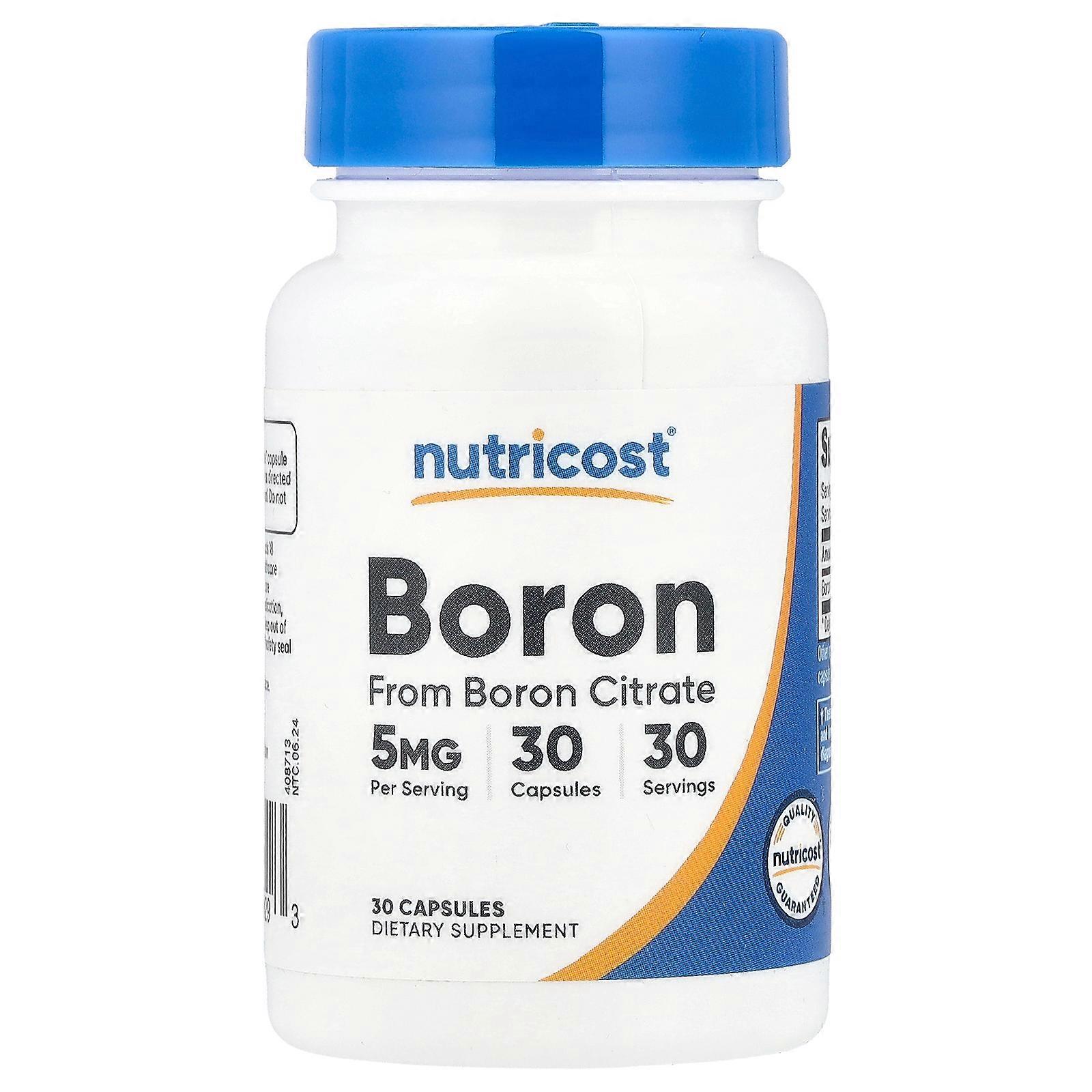 4 x Nutricost, Boron , 5 mg , 30 Capsules