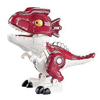 Dinosaurier-Deformationsroboter aus Metalllegierung, kombiniertes Modell, Kinder-Simulations-Bausatz, Montage- und Ausstellungsbox, Ornamentspielzeug, Rot