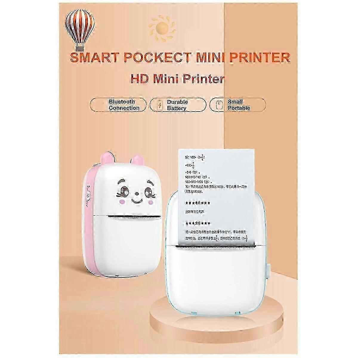 Portable Label Printer Mini Bluetooth Label Stickers Thermal Printer Label Memo