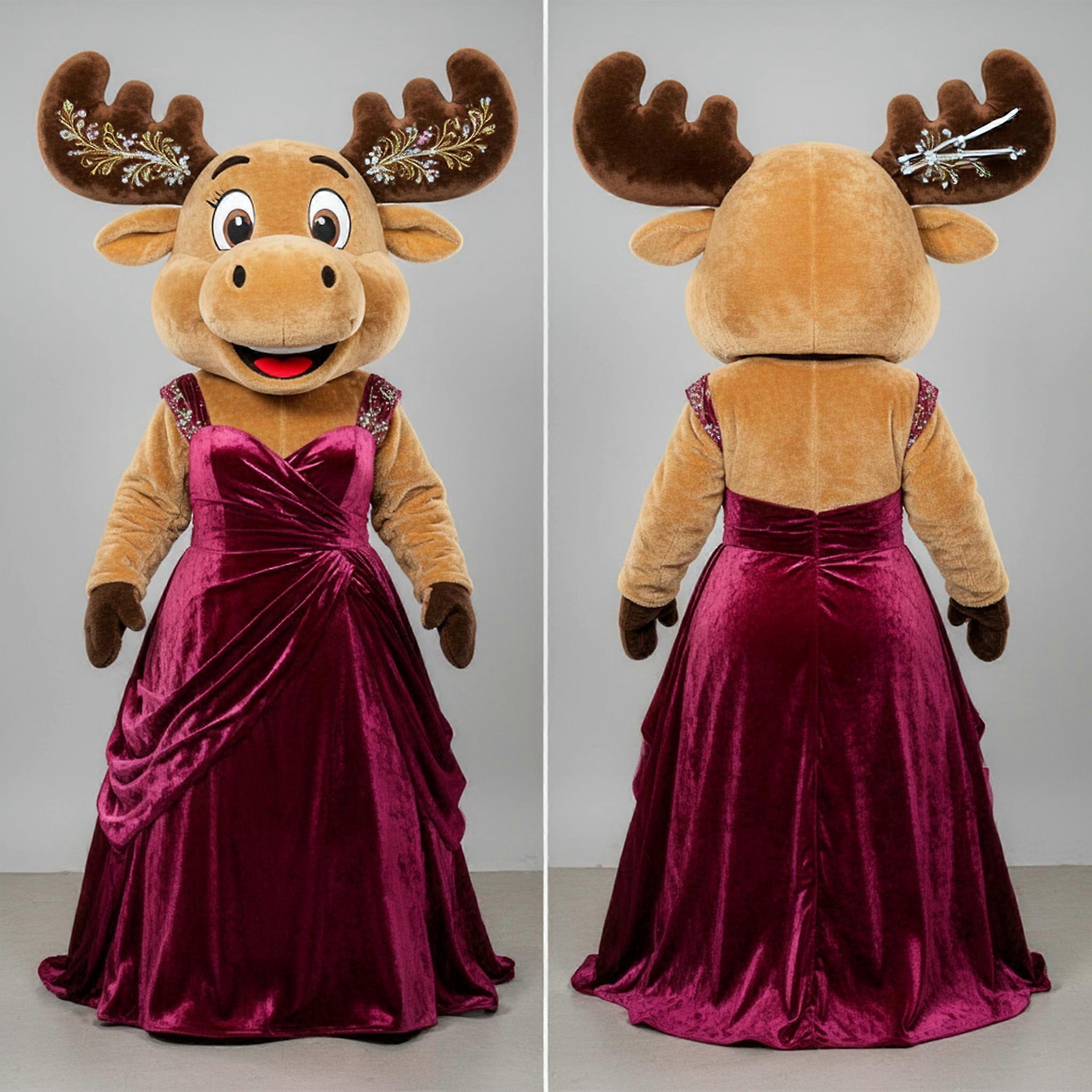 MASTICOT Tan Elegant Moose Mascot