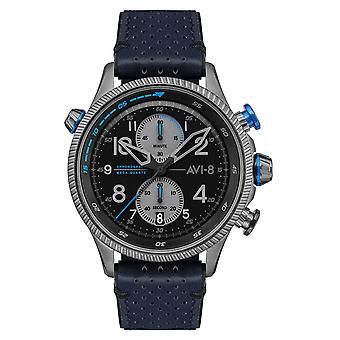 Hawker hunter, duke chronograph, Colerne Japanese Quartz Analog Men's Watch with Cowskin Bracelet AV-4080-02