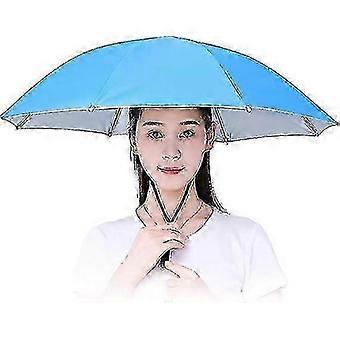 Regenkap met hoed, 69 cm, handsfree, UV-bescherming, waterdicht, opvouwbaar, geschikt voor volwassenen en kinderen, ideaal voor kamperen en golfen.