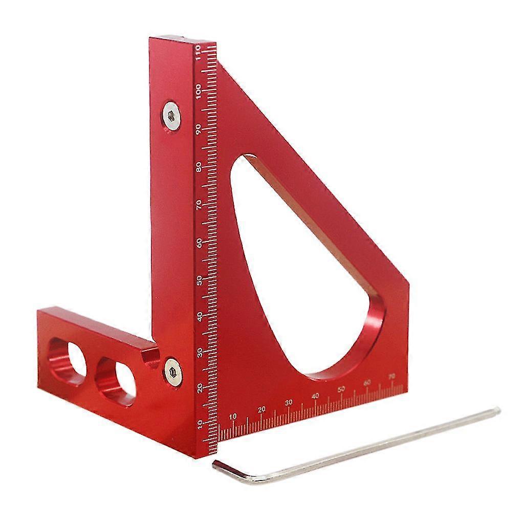 Red Aluminum Triangle Layout Protractor