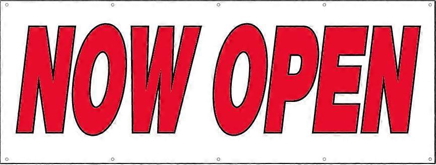 NOW OPEN Banner FB0748