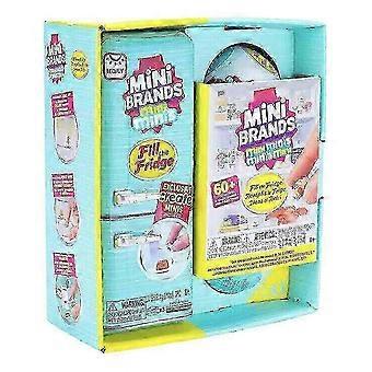 Mini Brands - Jääkaapin täyttösetti, minikokoinen ruokaleikkisetti, sisältää 2 pakkausta - vaaleanpunainen.