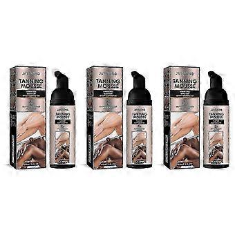 Sunless Tanning Body Bronzer 3pcs, Natural Instant Sun Body Mousse for Outdoor Sports, Streak-Free and Moisturizing