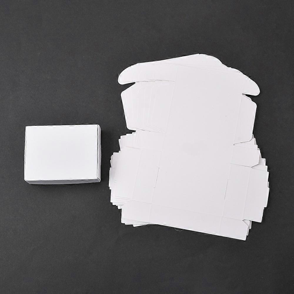 Kraft Paper Gift Box Mailing Boxes Folding Boxes Rectangle White 8x6x2cm