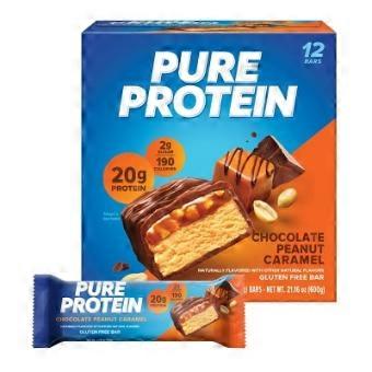 Pure Protein Bar, Gluten Free, Chocolate Peanut Caramel, 12 Ea