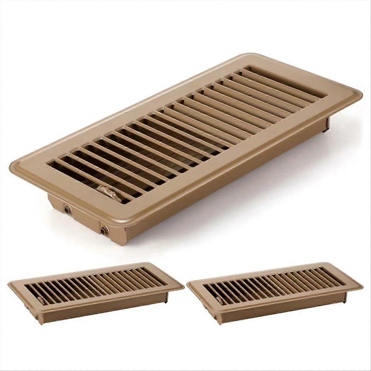 Sturdy Iron Floor Registers 4x10 Inch Pack