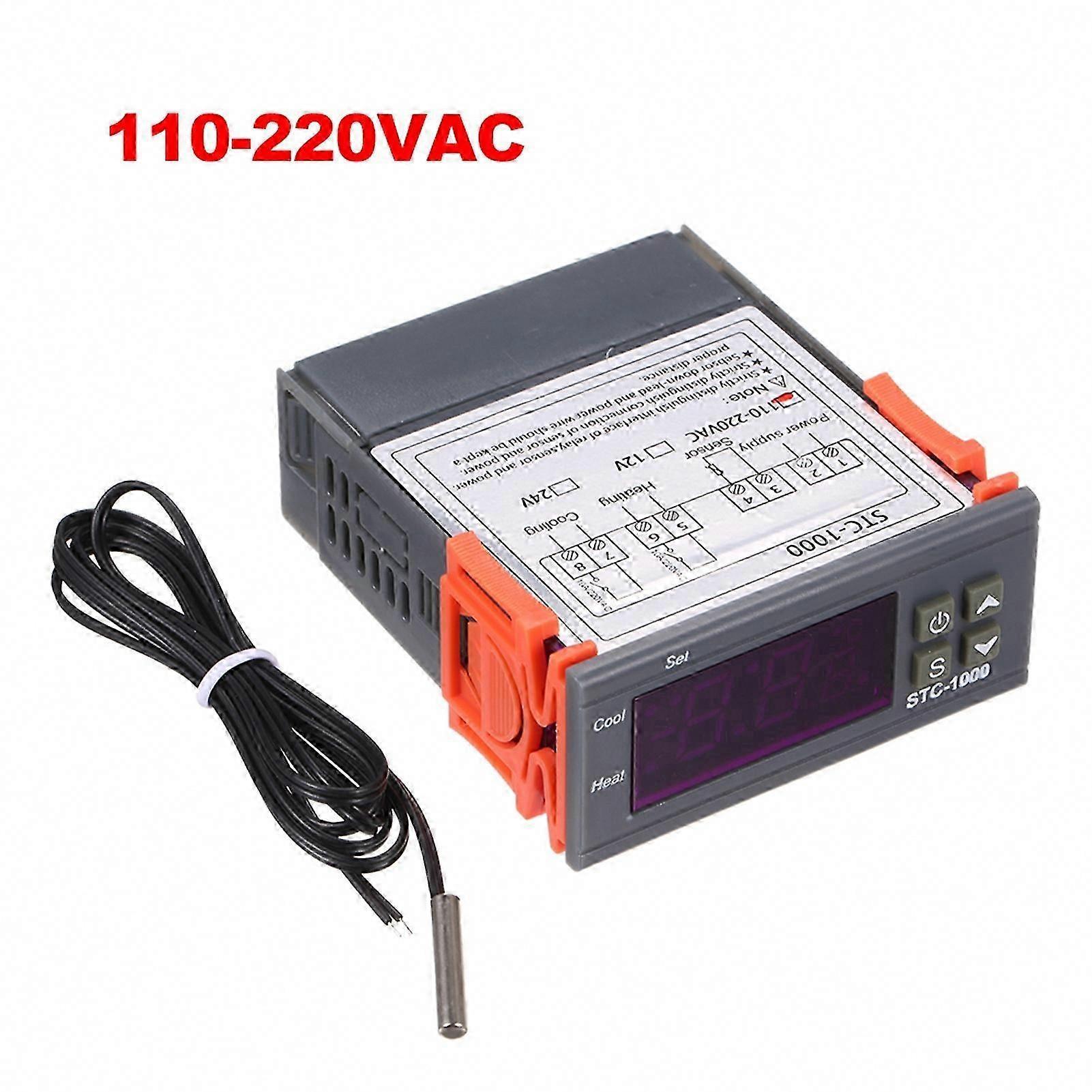 STC-1000 Digital Temperature Controller for Heating & Cooling with Sensor - Celsius Thermostat