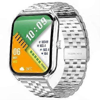 Ultra Thin Smartwatch with 1.96" AMOLED Curved Display, Bluetooth Calling, Health Monitoring Functionality