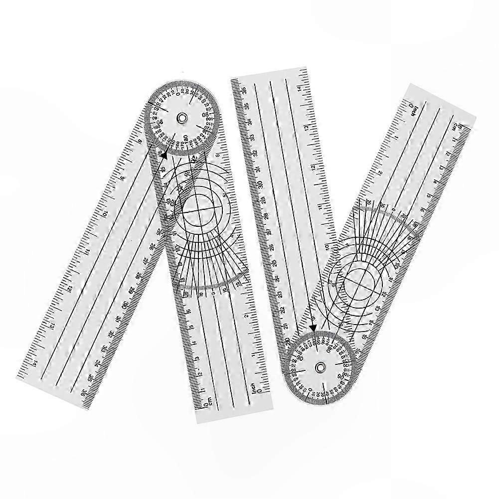 360-Degree Rotation for Physiotherapy 4-Pack Goniometer Set, PVC Angle Protractors