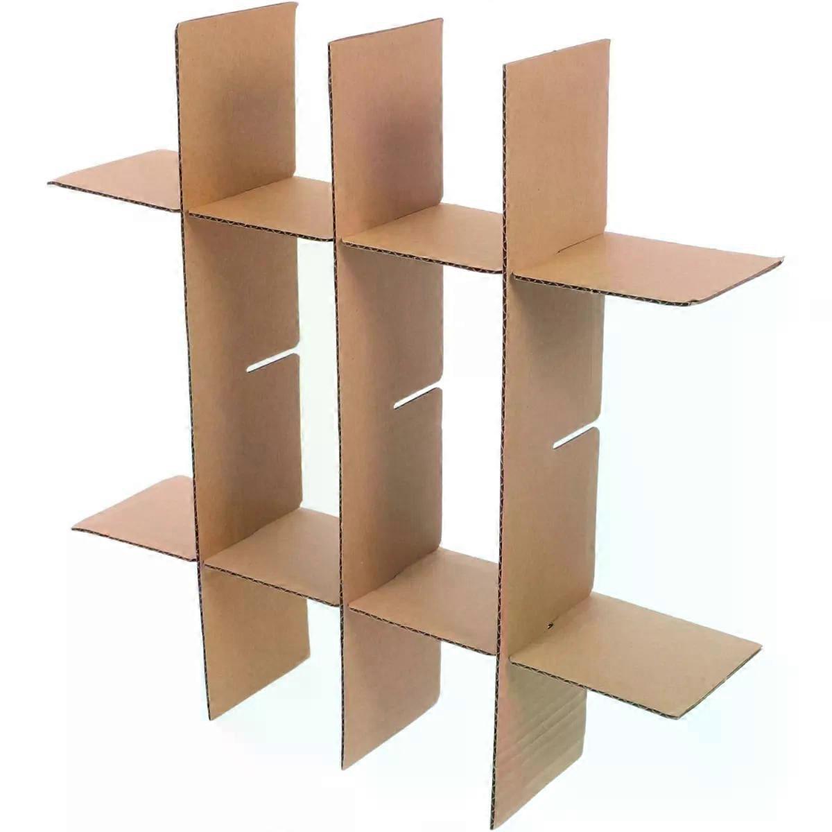 Cardboard Box Dividers with Interlocking Grid Design 5pcs