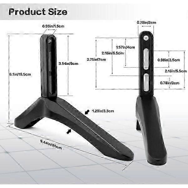TV Base Stand with 2-Segment Height Adjustment for 32-65 Inch LCD Desktop Mounting