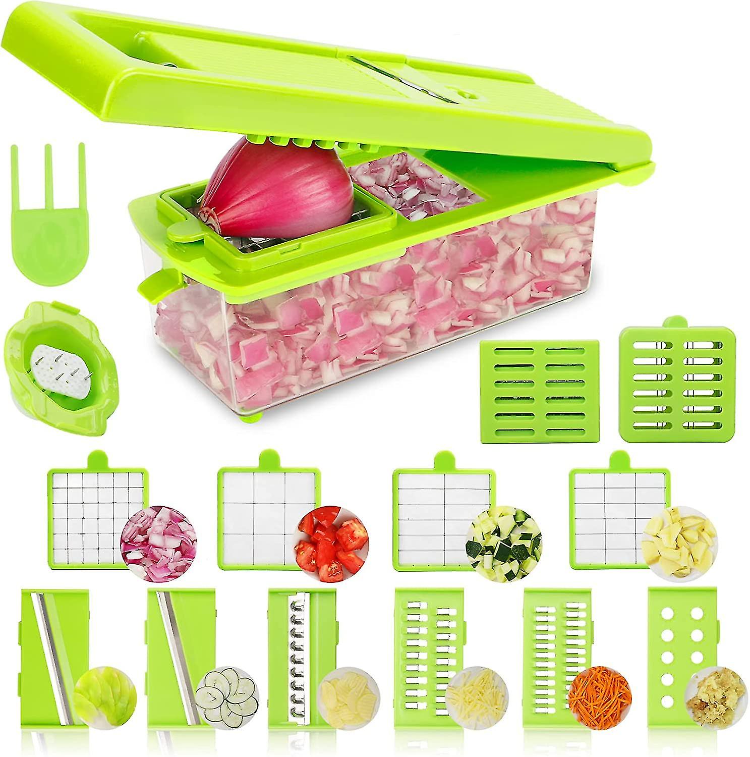 Slicer - Neuestes Design Gemüse-Chopper, 15 in 1 Slicer einstellbares Gemüse