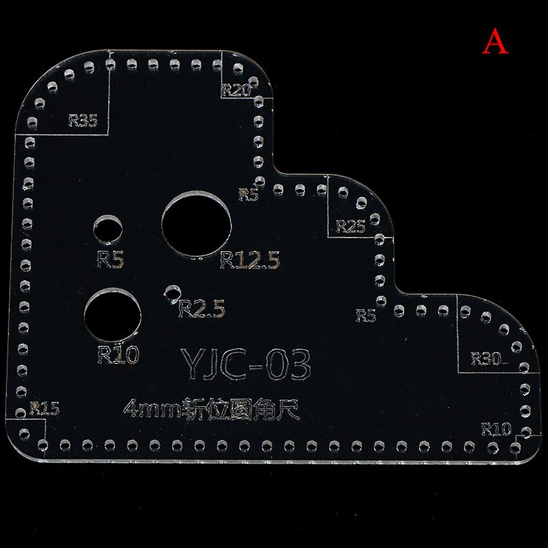 Leather Craft Acrylic Perspex Cutting Circle Corner Stitching Stencil Template