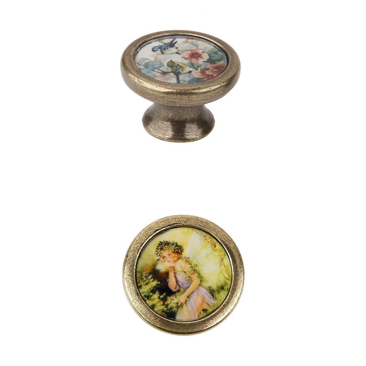 2 Pieces Retro Style Wardrobe Cabinet Door Pull Cupboard Drawer Handle Knobs
