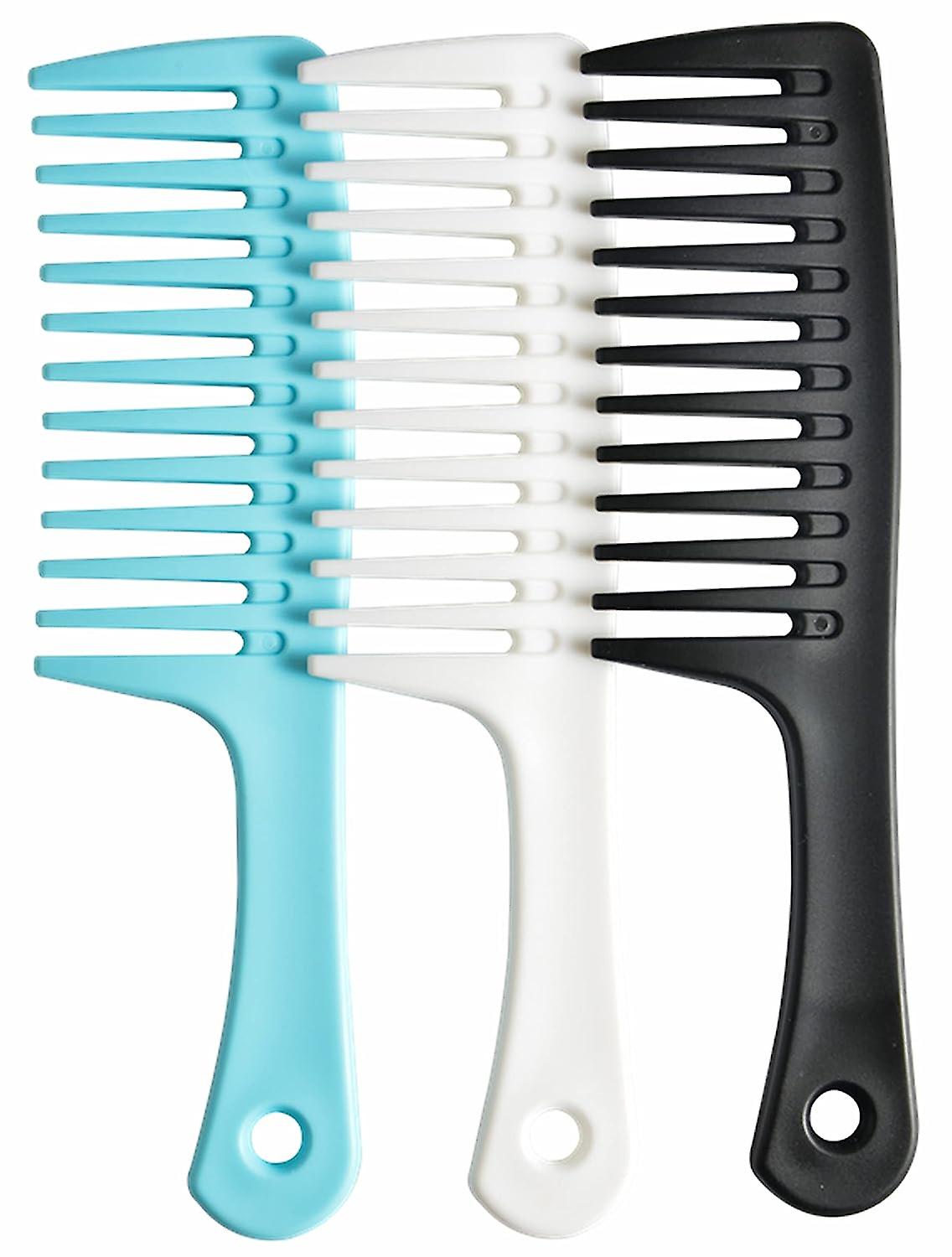 3pcs Wide Tooth Detangling Comb, Durable Styling Brush for Curly